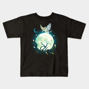 Owl Magic Moon Kids T-Shirt